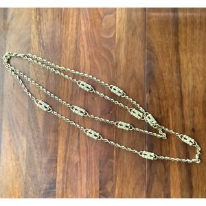 Camrose & Kross JBK Paperclip Necklace Jacqueline Bouvier Kennedy 26" Signed